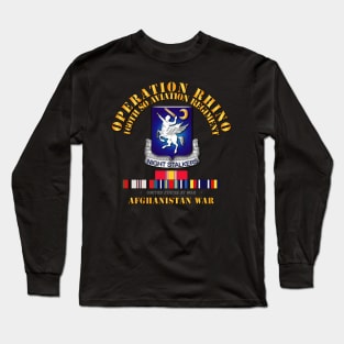 Operation Rhino - Afghanistan - 160th SO Aviation Rgt  w SVC Long Sleeve T-Shirt